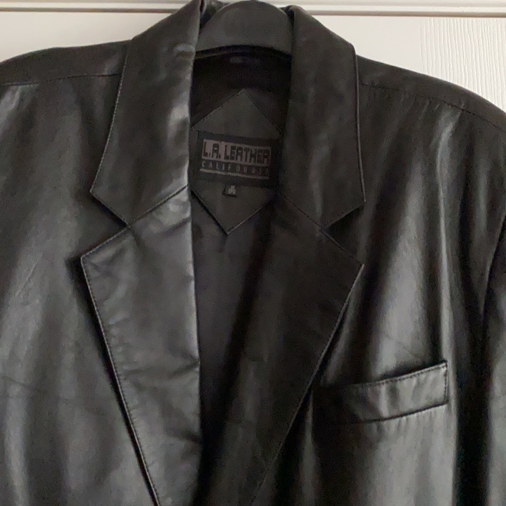 Leather Blazer Jacket - Picture 4 of 10